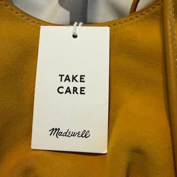 Madewell The Mini Camren Handbag Gold Suede Metal Handle - Picture 8 of 8